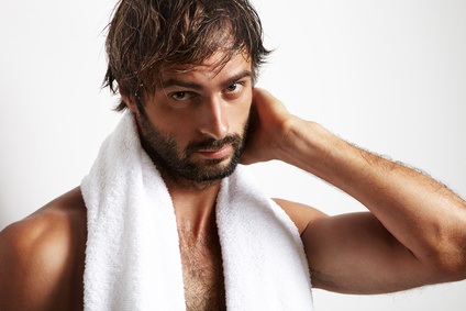 man looking at camera